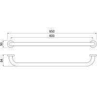Поручень для ванной Aquatek Черный матовый арт-AQ4996MB — фото 2, Поручни для ванной
