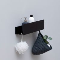 Металлическая полка Aquanet Магнум 40 Черная матовая арт-274188 — фото 4, Полки для ванной и душа