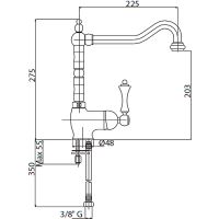 Смеситель для кухни Cezares Margot Хром арт-MARGOT-LLM2-01-N — фото 2, Смесители для кухни