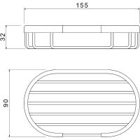 Мыльница Aquatek Черная матовая арт-AQ4956MB — фото 2, Мыльницы