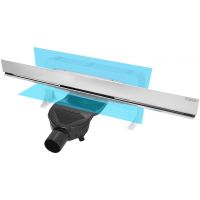 Душевой лоток Berges Wall 600 с решеткой Хром глянец арт-091156 — фото 1, Душевые лотки