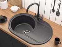 Смеситель для кухни Paulmark Essen Вороненая сталь арт-Es213211-GM — фото 2, Смесители для кухни