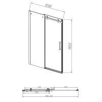 Душевая дверь Vincea Como-N 120 профиль Хром стекло прозрачное арт-VDS-4CN120CL — фото 6, Раздвижные душевые двери