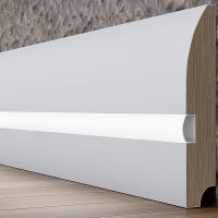 Плинтус Evrowood 2000x95x16 мм арт-PN 080 led — фото 1, Плинтуса напольные