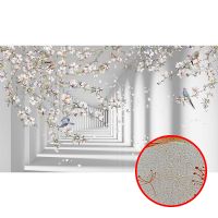 Фреска Ortograf 3D 33213 Фактура бархат золото FX-G Флизелин (4,3*2,5) Белый, Архитектура/Цветы арт-33213 (бархат золото FX-G) — фото 1, Фрески