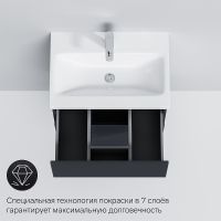 Тумба под раковину AM.PM Gem 60 подвесная Графит матовый арт-M90FHX06022GM — фото 6, Тумбы под раковину