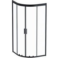 Душевой уголок AM.PM Gem 90х90 профиль Черный матовый стекло прозрачное арт-W90G-401-090BT — фото 1, Душевые уголки четверть круга