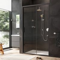 Товар: Душевая дверь AM.PM Gem 120 профиль Черный матовый стекло прозрачное арт-W90G-120-1-195BT - фото 2 Душевая дверь AM.PM Gem 120 профиль Черный матовый стекло прозрачное арт-W90G-120-1-195BT — фото 2, Раздвижные душевые двери