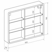 Товар: Зеркальный шкаф Континент Elliott LED 100 с подсветкой Белый арт-МВК031 - фото 12 Зеркальный шкаф Континент Elliott LED 100 с подсветкой Белый арт-МВК031 — фото 12, Зеркальные шкафы в ванную