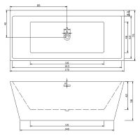 Акриловая ванна Ceruttispa Lugano 170x75 без гидромассажа арт-CT9344 — фото 12, Акриловые ванны