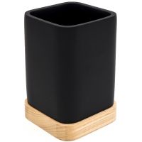 Стакан для зубных щеток Ridder Amara Черный арт-2244110 — фото 1, Стаканы для зубных щеток