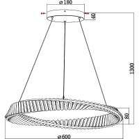 Товар: Люстра Divinare Millie Прозрачный Латунь арт-1136/17 SP-36 - фото 5 Люстра Divinare Millie Прозрачный Латунь арт-1136/17 SP-36 — фото 5, Люстры