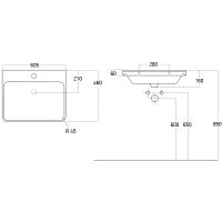 Тумба с раковиной Brevita Victory 60 подвесная Белая матовая арт-УТ000015990 — фото 10, Тумбы с раковиной