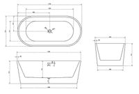 Акриловая ванна Abber 170х80 без гидромассажа арт-AB9209 — фото 6, Акриловые ванны