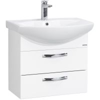 Тумба под раковину Aquaton Ария 65 М подвесная Белая арт-1A123301AA010 — фото 1, Тумбы под раковину