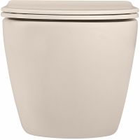 Унитаз Abber Bequem подвесной Бежевый матовый с сиденьем Микролифт арт-AC1101MBE — фото 3, Подвесные унитазы