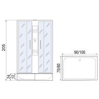 Душевая кабина River Quadro 100x80 МТ Б/К с поддоном арт-10000002985 — фото 13, Душевые кабины