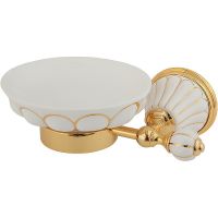 Мыльница Migliore Olivia Золото Белая арт-17508 — фото 1, Мыльницы