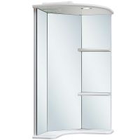 Зеркало Runo Браво 40 угловое с подсветкой Белое арт-00000000949 — фото 1, Зеркала в ванную комнату