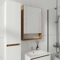 Зеркальный шкаф VIANT Мальта 60 Дуб Вотан арт-VMAL60-ZSH — фото 4, Зеркальные шкафы в ванную