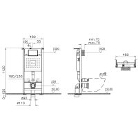 Комплект унитаза с инсталляцией Vitra Sento с сиденьем Микролифт арт-9830B003-7211 — фото 5, Комплекты унитаз + инсталляция