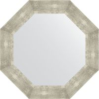 Зеркало Evoform Octagon 67х67 в багетной раме - Алюминий 90 мм арт-BY 3812 — фото 1, Зеркала в ванную комнату