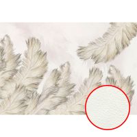 Фреска Ortograf Levity 33366 Фактура флок FLK Флизелин (4*2,7) Бежевый, Перья арт-33366 (флок FLK) — фото 1, Фрески