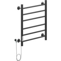 Электрический полотенцесушитель Ника WAY-2 60/50 Черный матовый арт-WAY-2 60/50 черн лев — фото 1, Электрические полотенцесушители