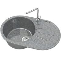 Товар: Кухонная мойка Bergg Z110 Темно-серая арт-B110Q008 - фото 2 Кухонная мойка Bergg Z110 Темно-серая арт-B110Q008 — фото 2, Кухонные мойки