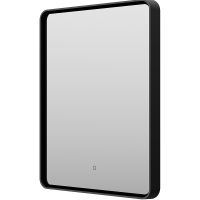 Зеркало Brevita Mercury 60 с подсветкой Черное матовое с сенсорным выключателем арт-MER-Rett6-060/80-black — фото 2, Зеркала в ванную комнату