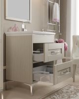 Тумба с раковиной SanVit Прованс 75 с фактурой под дерево Зебрано арт-kprov075 — фото 2, Тумбы с раковиной