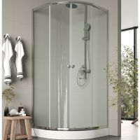 Душевой уголок Agger 90x90 профиль Хром стекло прозрачное арт-A01-090TCR — фото 1, Душевые уголки четверть круга