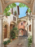 Фреска Ortograf Городской пейзаж 5074 Фактура бархат FX Флизелин (2*2,7) Разноцветный, Город арт-5074 (бархат FX) — фото 2, Фрески