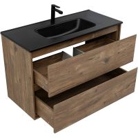 Тумба под раковину Aquanet Милан 100 подвесная Дуб рустикальный арт-336380 — фото 7, Тумбы под раковину