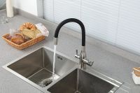 Смеситель для кухни Frap H69 Сатин Черный арт-F4396-5 — фото 5, Смесители для кухни