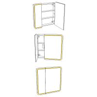 Зеркальный шкаф Corozo Алабама 80/С с подсветкой Белый арт-SD-00000902 — фото 4, Зеркальные шкафы в ванную