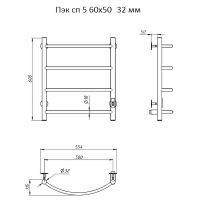 Товар: Электрический полотенцесушитель Тругор ПЭК 5 СП 60x50 Хром арт-Пэксп5/605032 - фото 3 Электрический полотенцесушитель Тругор ПЭК 5 СП 60x50 Хром арт-Пэксп5/605032 — фото 3, Электрические полотенцесушители