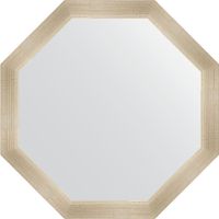 Зеркало Evoform Octagon 70х70 в багетной раме - Травленое серебро 59 мм арт-BY 3705 — фото 1, Зеркала в ванную комнату