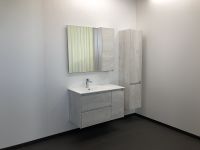 Зеркальный шкаф Comforty Бремен 90 Дуб белый арт-00004142374 — фото 4, Зеркальные шкафы в ванную