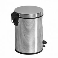 Ведро мусорное Aquanet 8073 Хром арт-187083 — фото 1, Мусорные ведра