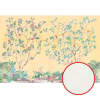 Фреска Ortograf Flora 31101 Фактура флок FLK Флизелин (4*2,7) Желтый/Разноцветный, Деревья/Цветы/Птицы арт-31101 (флок FLK) — фото 1, Фрески