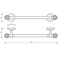 Полотенцедержатель Migliore Amerida Хром с кристаллами Swarovski арт-16589 — фото 2, Полотенцедержатели