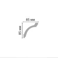 Карниз Decomaster 2400x85x85 мм арт-96020 — фото 2, Карнизы