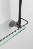 Стеклянная полка Allen Brau Priority Графит брашированный арт-6.31015-MG — фото 4, Полки для ванной и душа