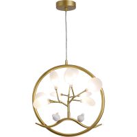 Люстра Artelamp Candy Белая Золото арт-A7274SP-9GO — фото 1, Люстры