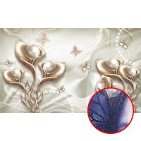 Фреска Ortograf 3D 6668 Фактура бархат серебро FX-S Флизелин (3,16*1,9) Серебряный/Золото, Абстракция арт-6668 (бархат серебро FX-S) — фото 1, Фрески