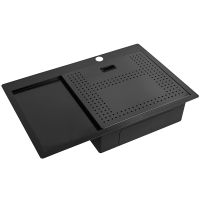 Кухонная мойка ZorG Master 78 с накладкой Графит арт-ZM N-7852-R GRAFIT — фото 2, Кухонные мойки