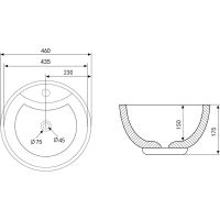 Товар: Раковина Abber Bequem 46 Черная матовая арт-AC2101MB - фото 5 Раковина Abber Bequem 46 Черная матовая арт-AC2101MB — фото 5, Раковины накладные