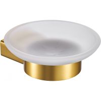 Мыльница настенная Milacio Ultra нержавеющая сталь и стекло / брашированное золото арт-MCU.962.GD — фото 1, Мыльницы