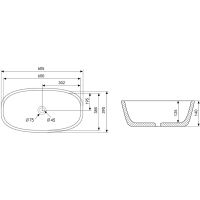 Раковина-чаша Abber Rechteck 60 Белая арт-AC2206 — фото 5, Раковины накладные